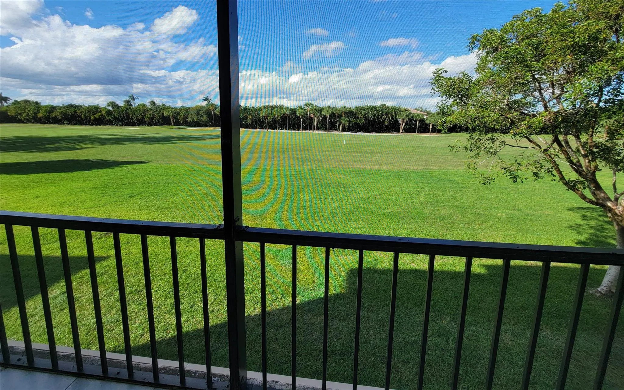 balcony overlooking golf course