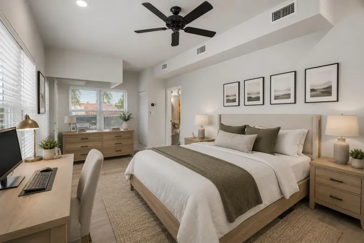 Virtual Staging of Upstairs Room