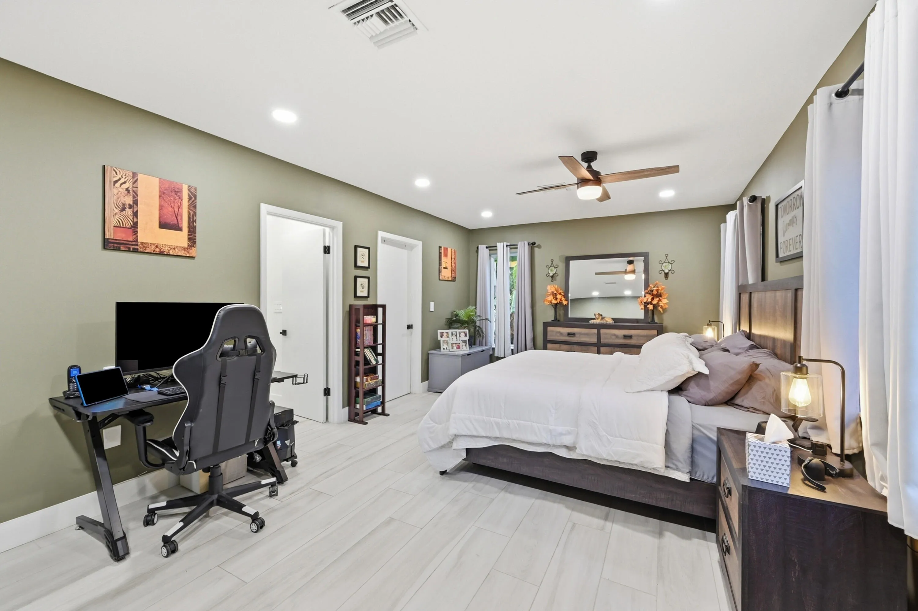 Generously sized primary suite offering the space and comfort today's buyers are looking for.