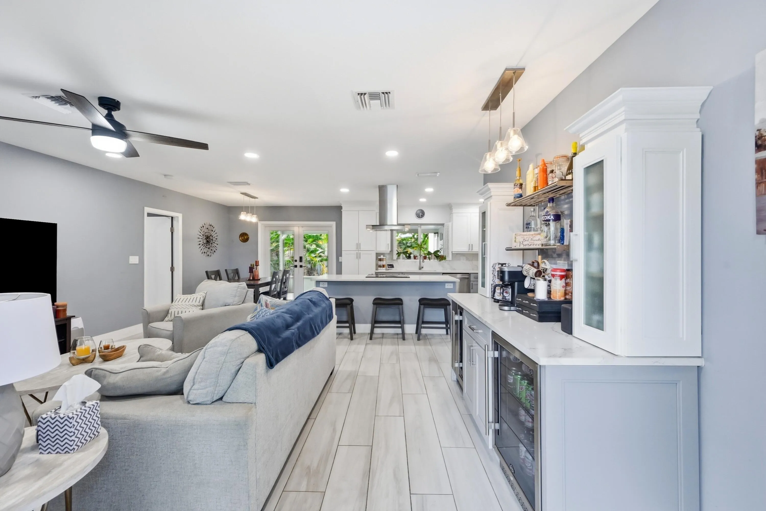 From the moment you enter, the open concept design showcases the seamless flow that makes this home so inviting.
