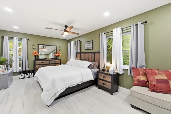 Oversized primary suite designed to be your private retreat at the end of the day.