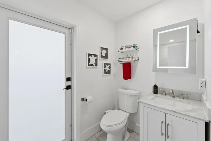 Beautifully renovated private bathroom offers comfort, style, and the convenience of an en suite retreat.