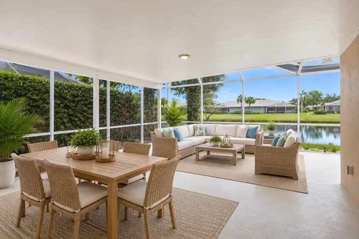virtually staged porch
