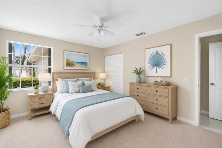 Virtually staged 2nd bedroom