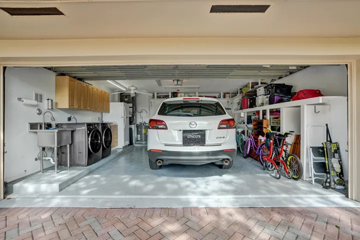 Garage. 14.5 ft width, not including step.