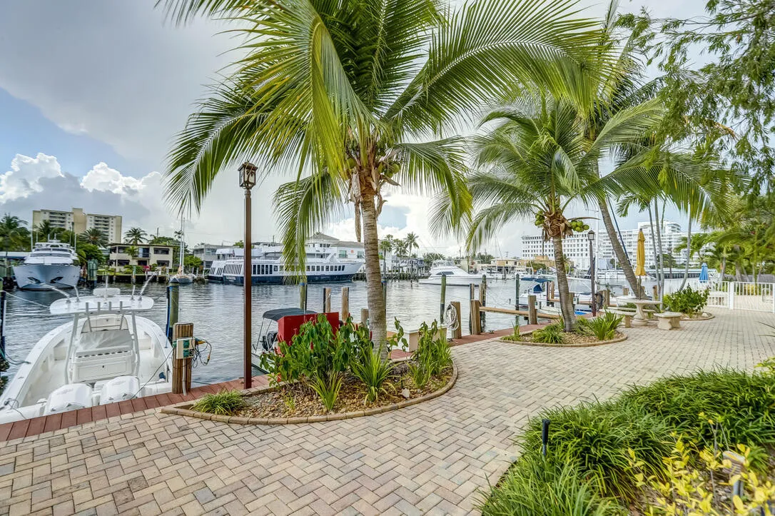 Lots of walkways and lush landscaping
