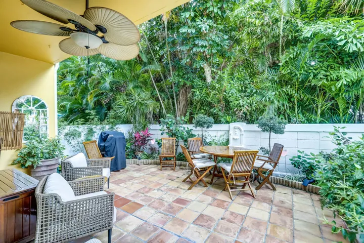 Private patio with