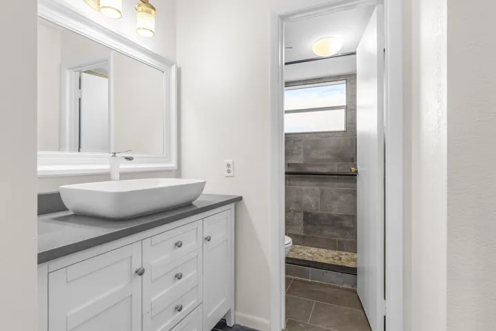 Primary bathroom remodeled