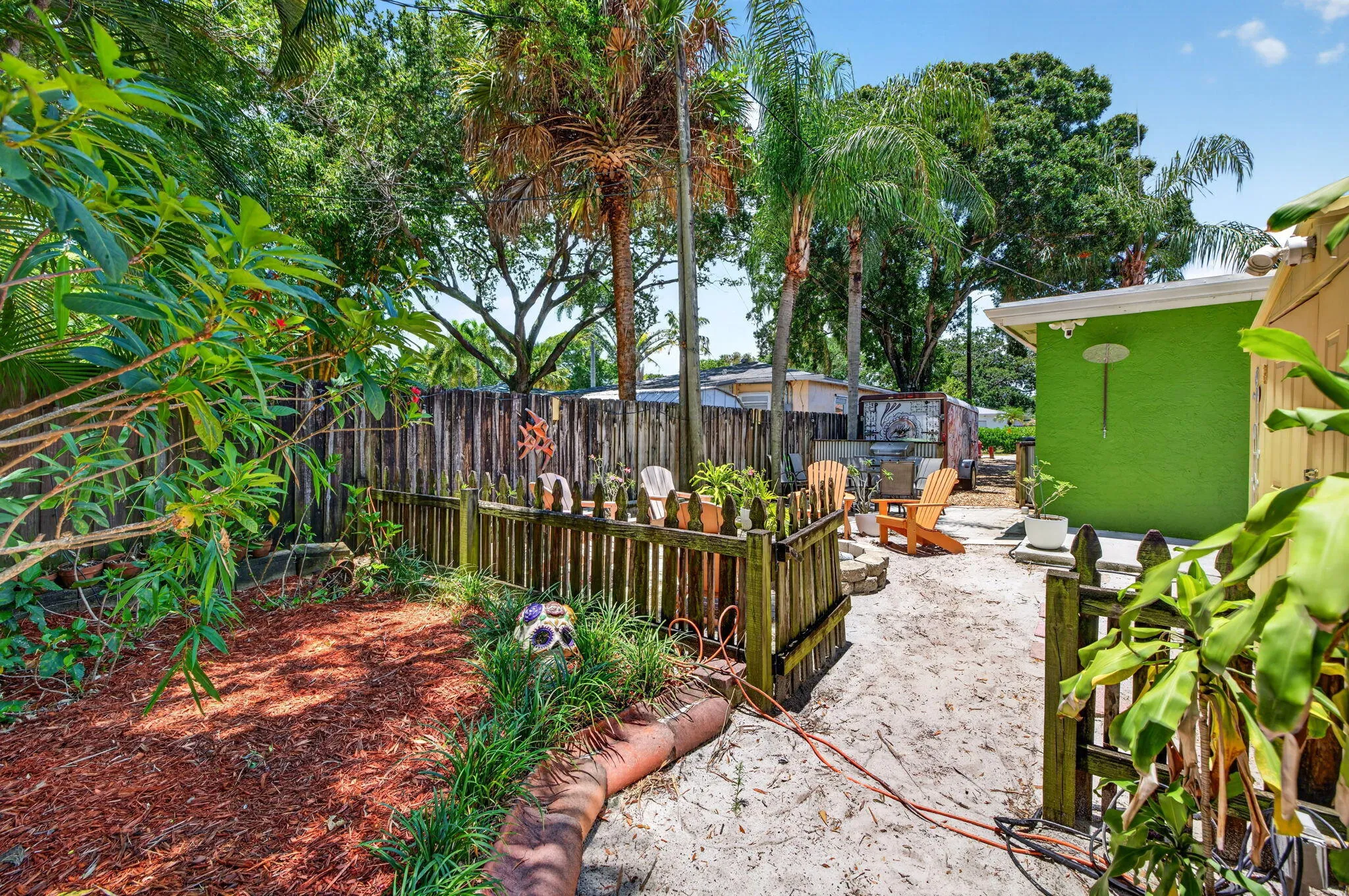 Gate creating seperate spacing of yard