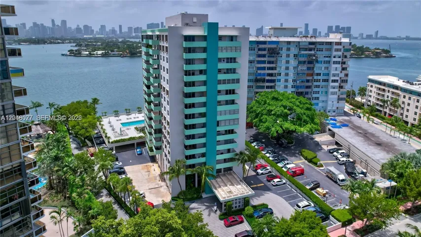 Aerial View of Building Position on Belle Island