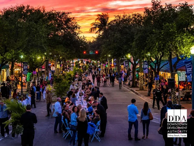 Enjoy unforgettable dining and entertainment in vibrant downtown Delray.