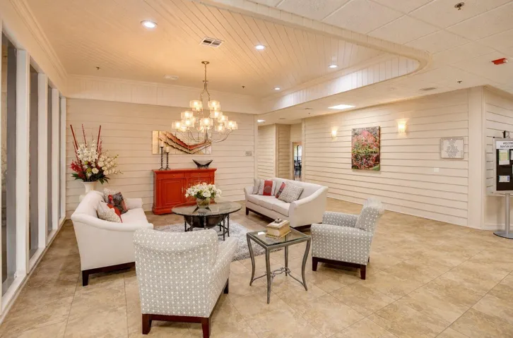 Beautifully appointed gathering space welcomes residents and guests.