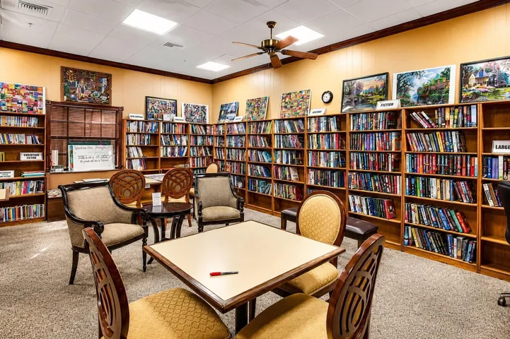 A quiet, inviting place to relax, browse the collection, or enjoy a good book in comfort.