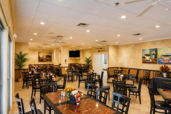 Enjoy casual dining, coffee, and friendly gatherings with neighbors.