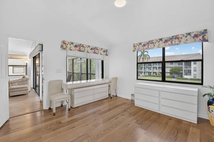 Built-in vanity spacious layout, & large sun-filled windows.
