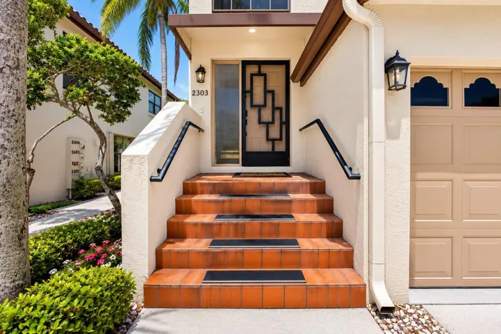 Welcoming entry with distinctive architectural details.
