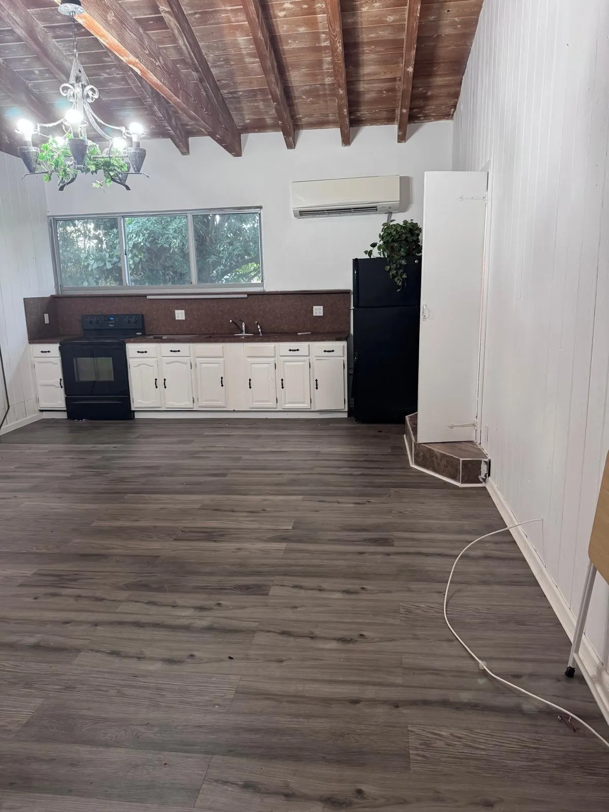 Full stove and fridge