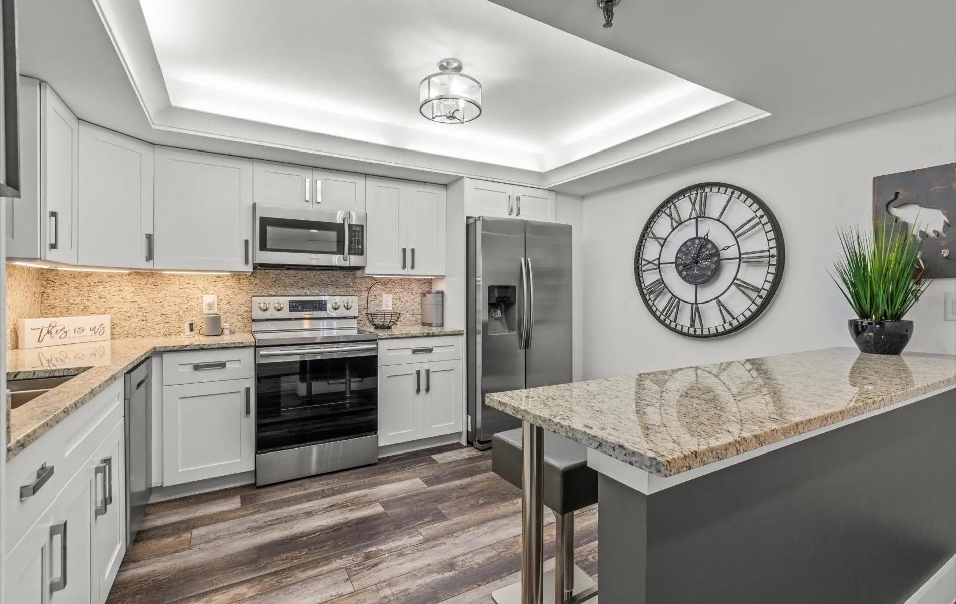 Beautifully updated modern kitchen.
