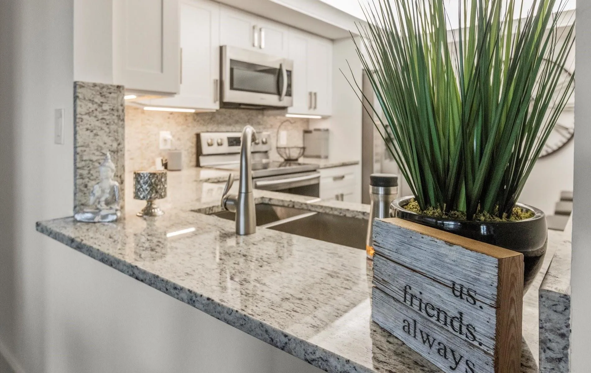 From dining area into kitchen