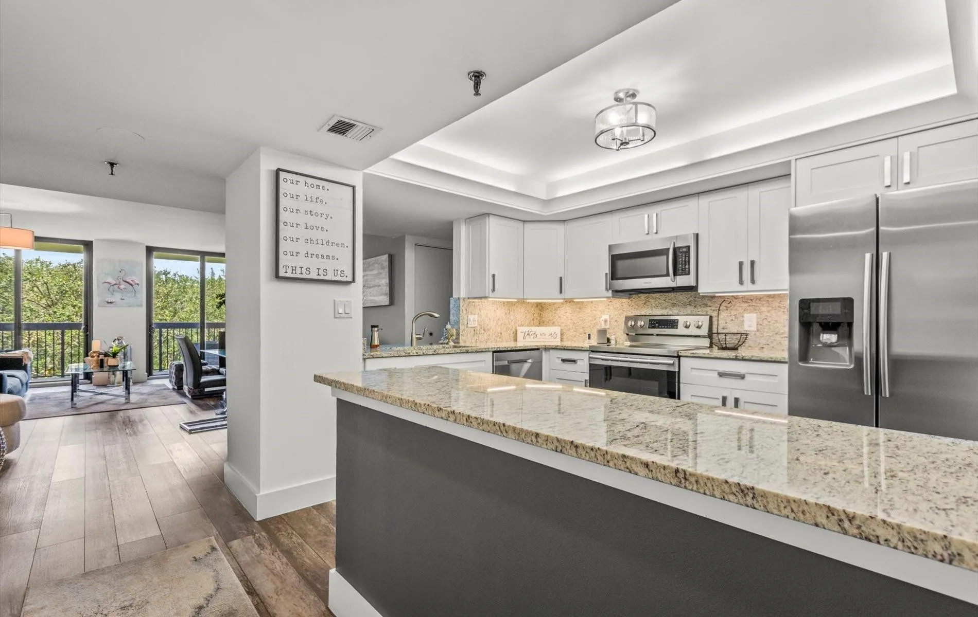 Open entry into condo