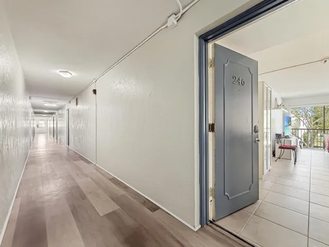 Recently remodeled hallways