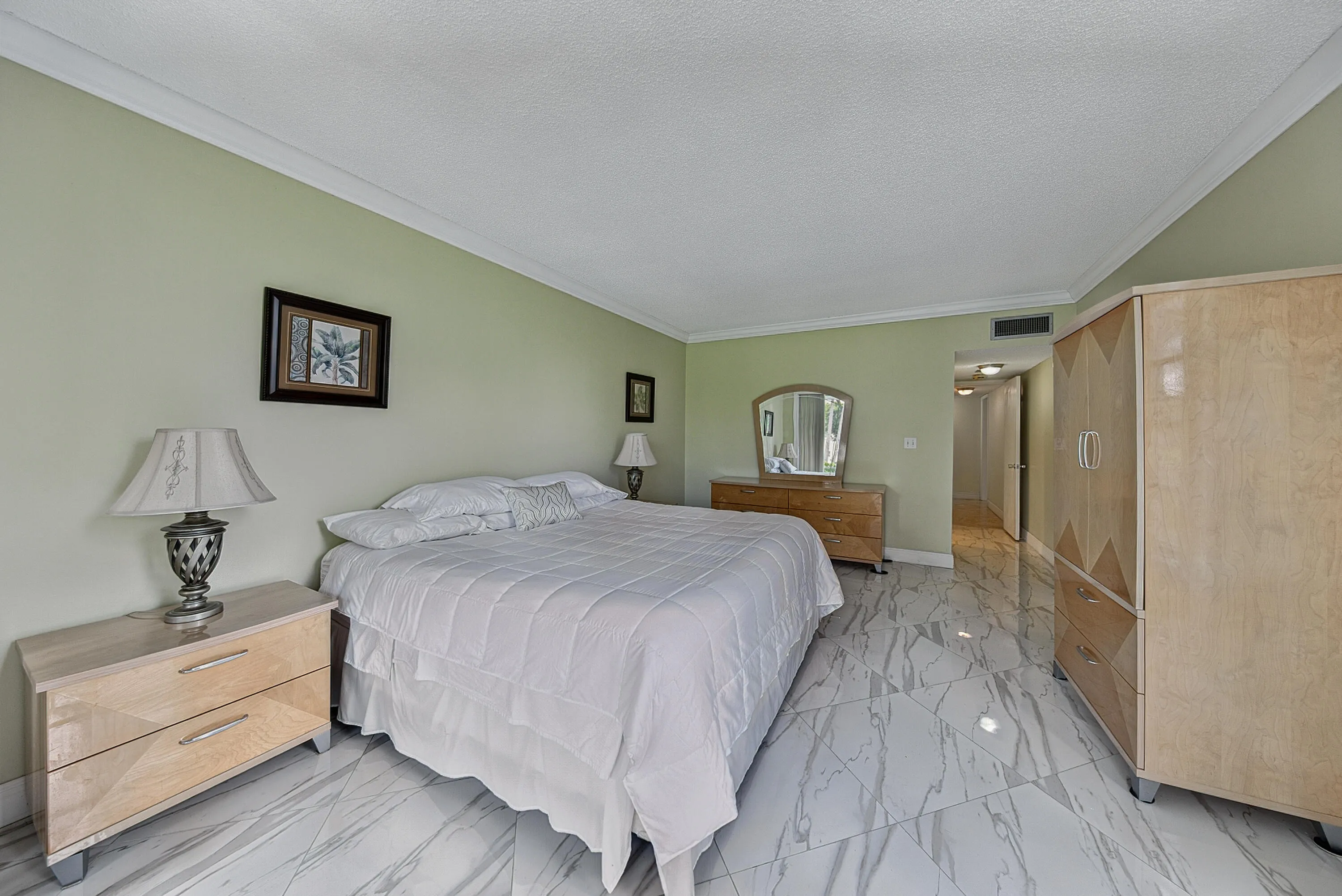 primary bedroom is in private area, large room