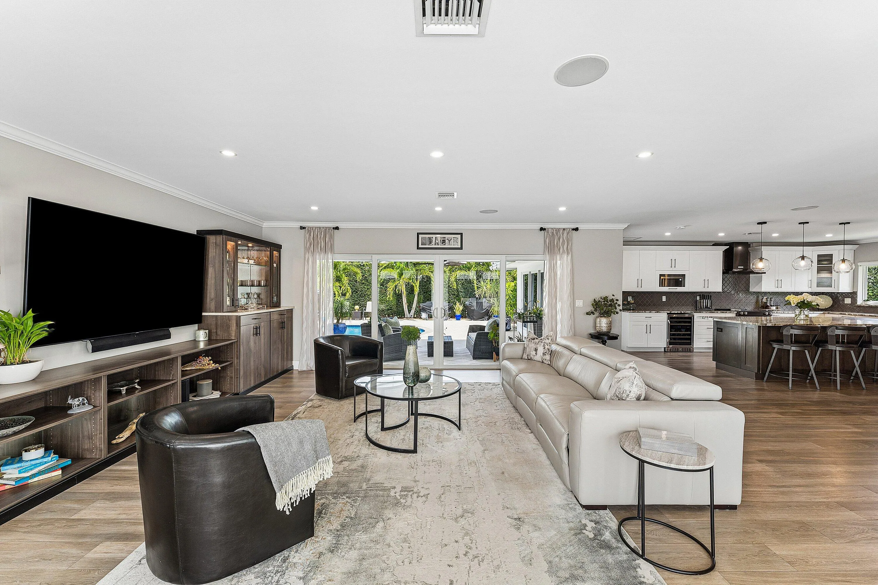 The Front Entry Opens to a Spacious Living Room & Open Concept Layout