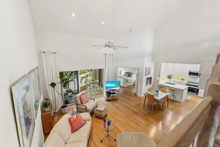 View of main living area from loft