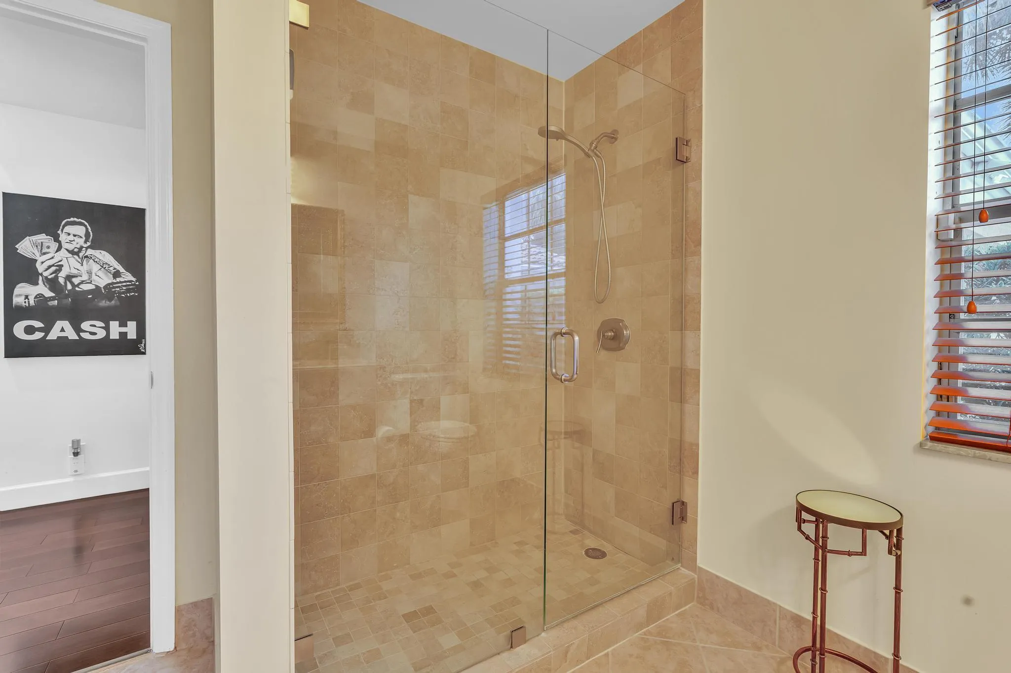 Updated Guest bathroom with marble shower