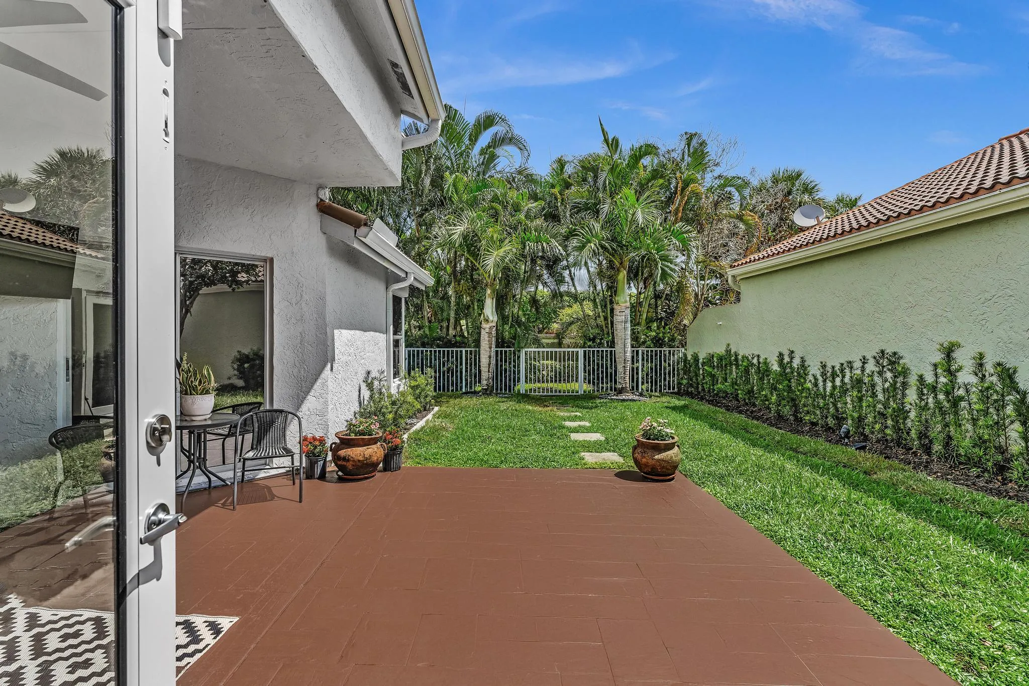 Large private yard