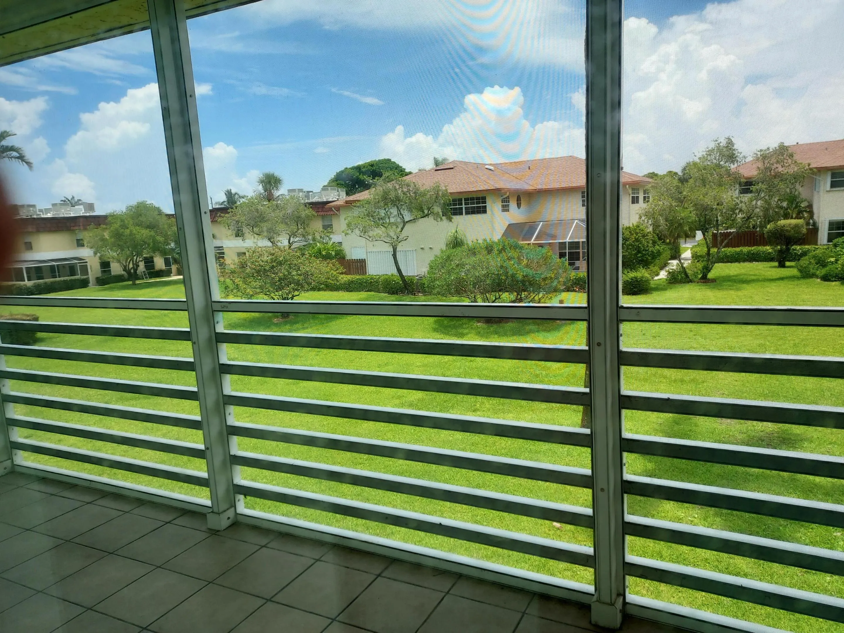 View from screened-in patio
