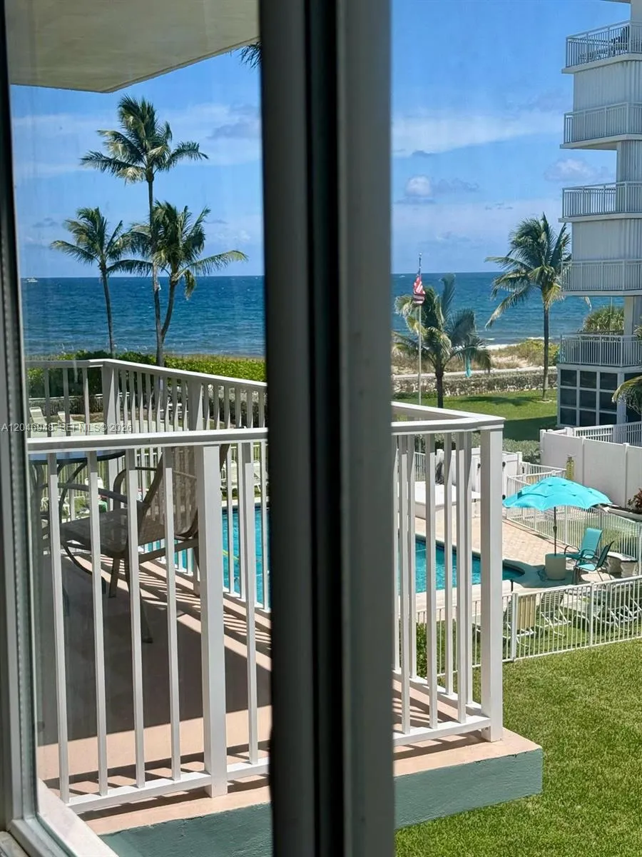 View from the bed in the master bedroom window.