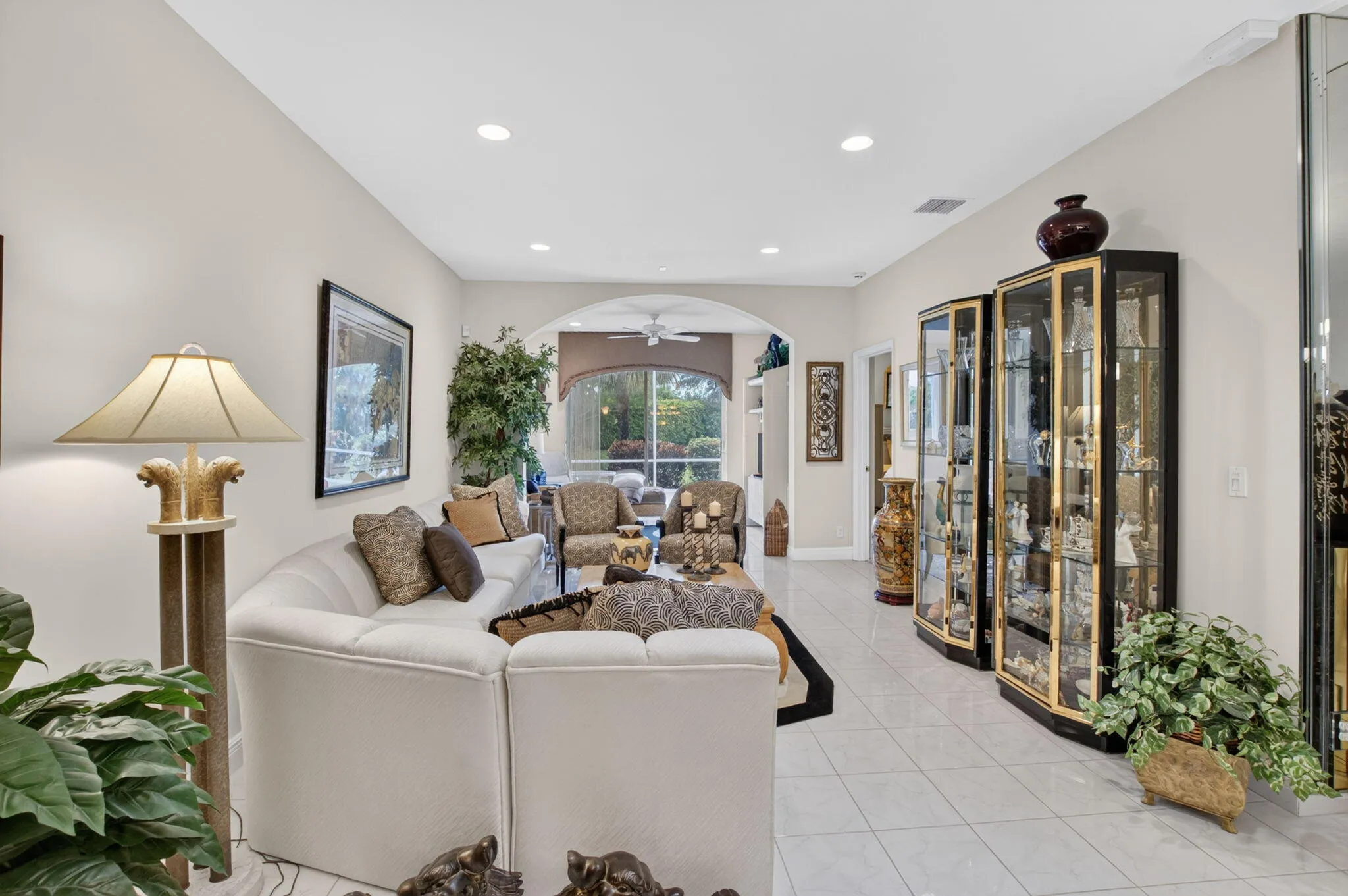 view of living area from dining room