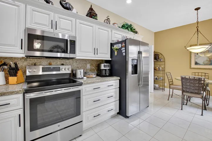kitchen and eat=in dining area