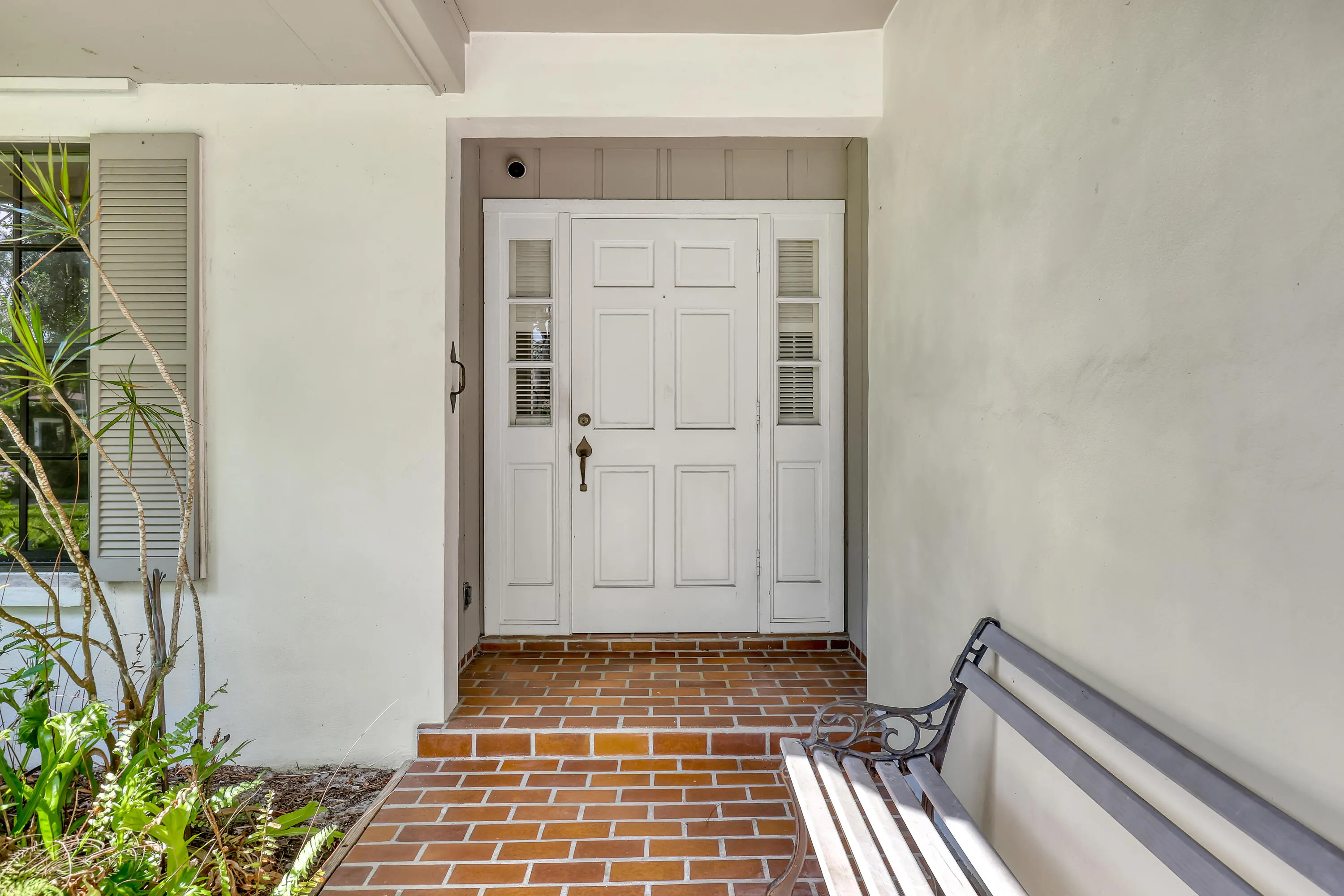 Covered entry welcomes you in
