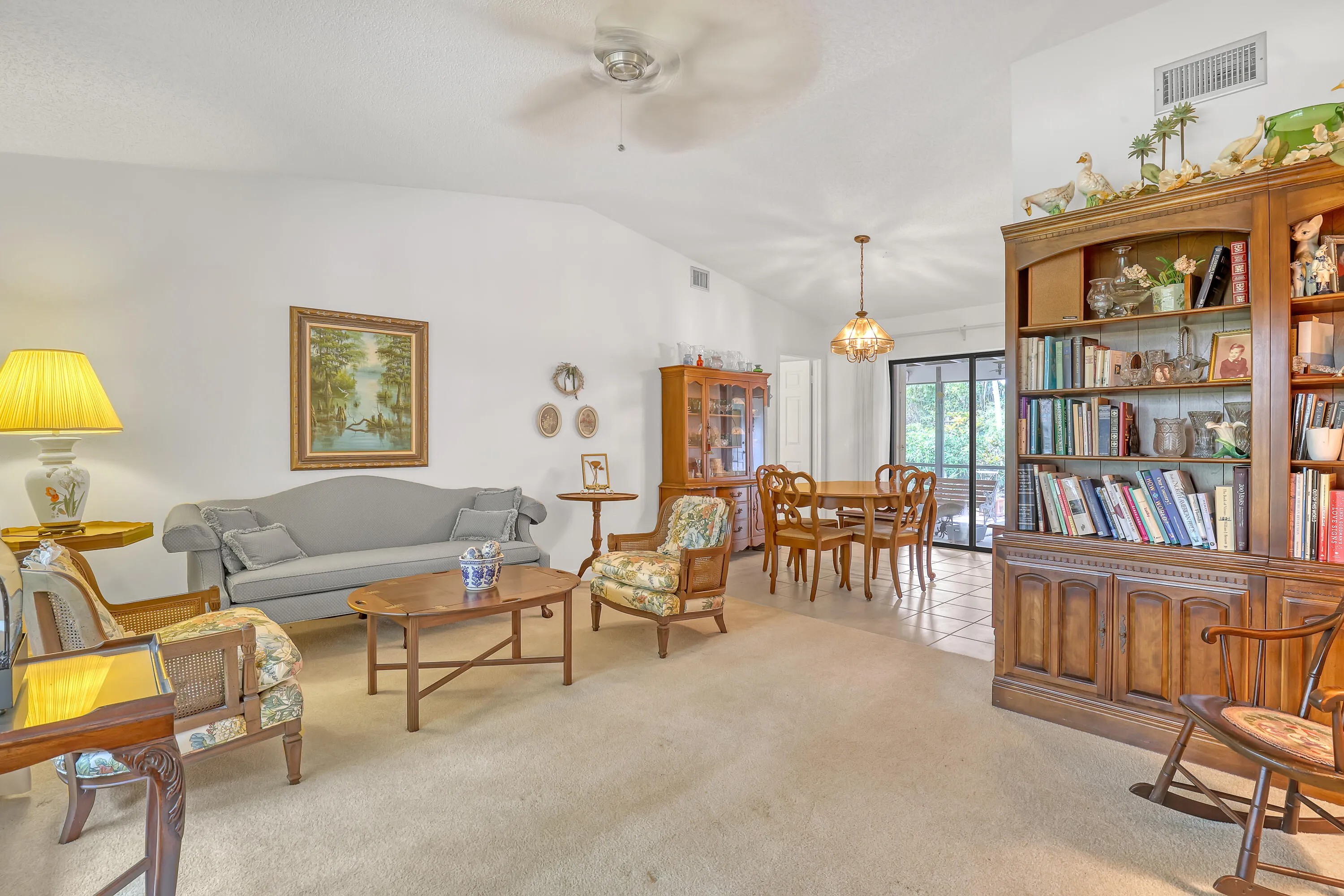 An open layout that flows easily from one space to the next.