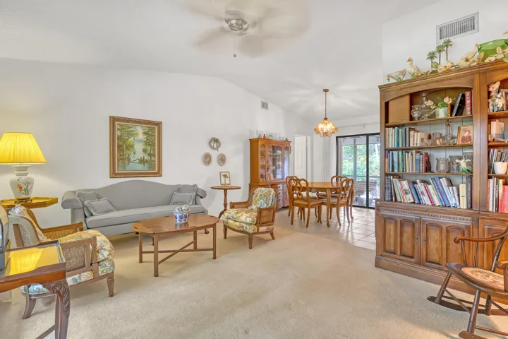 An open layout that flows easily from one space to the next.