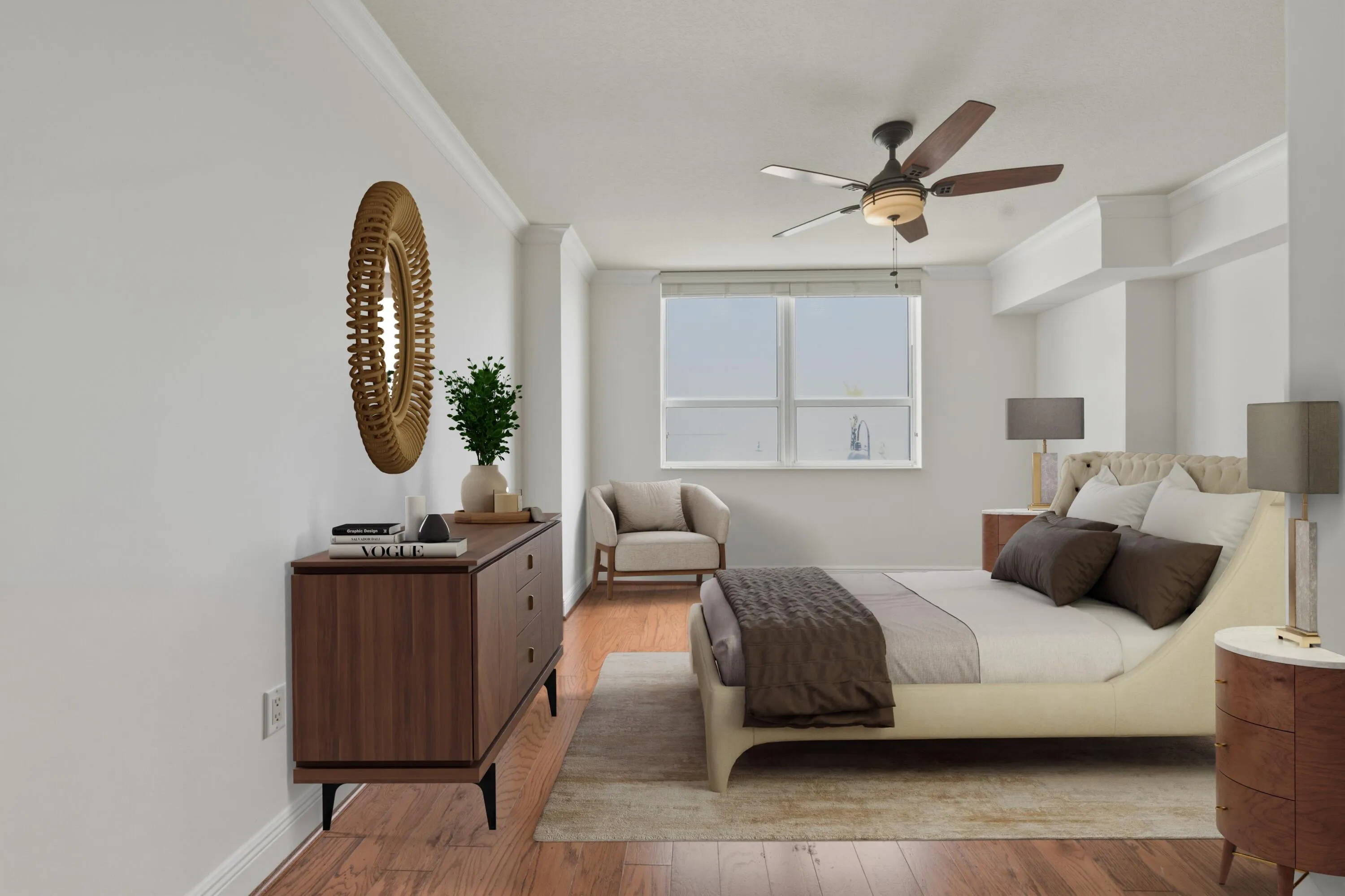 Primary Bedroom - Staged