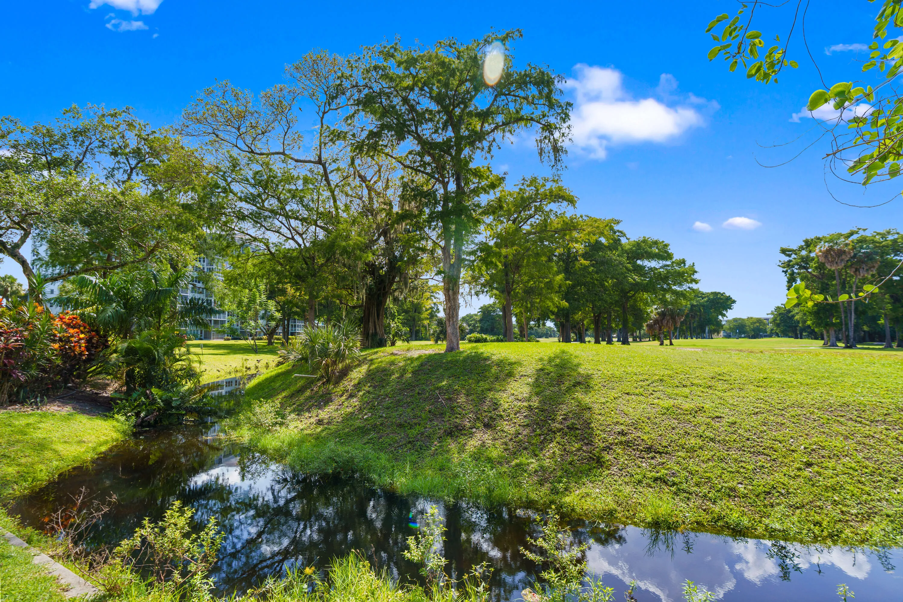Golf course and water views