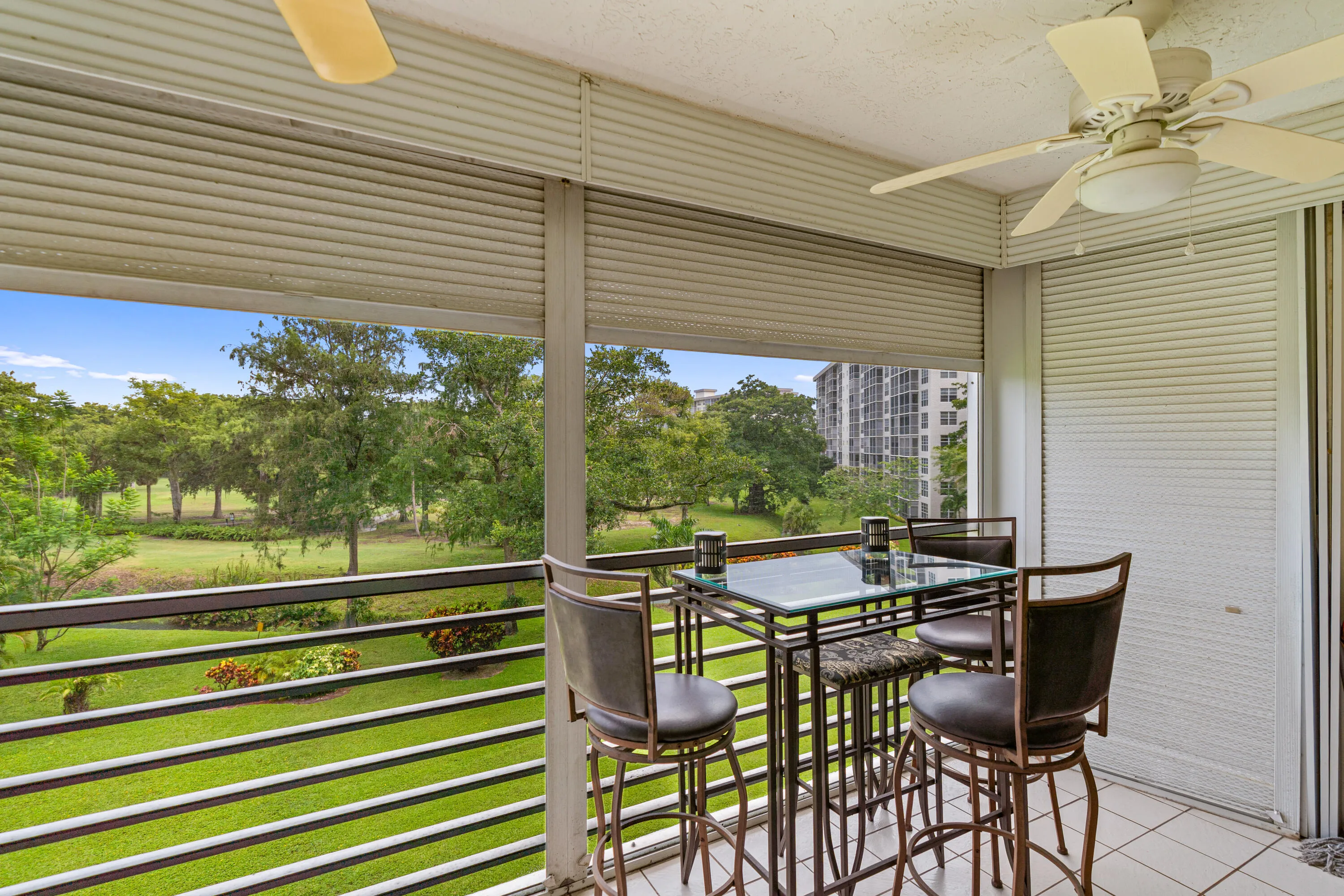 Roll-down hurricane shutters provide convenience, security, and added protection during storm season.