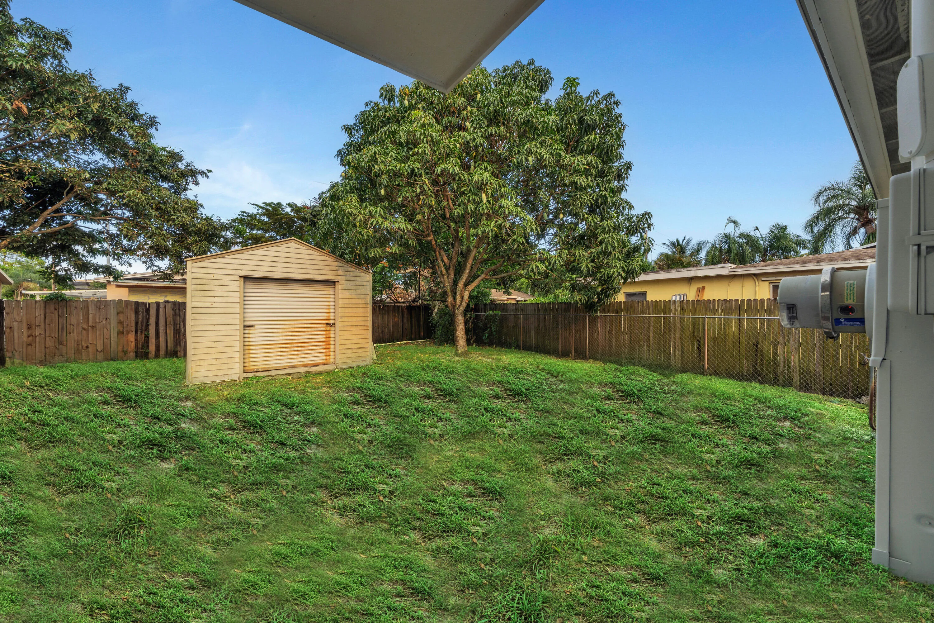 Permitted Storage Shed Remains (virtually enhanced lawn)