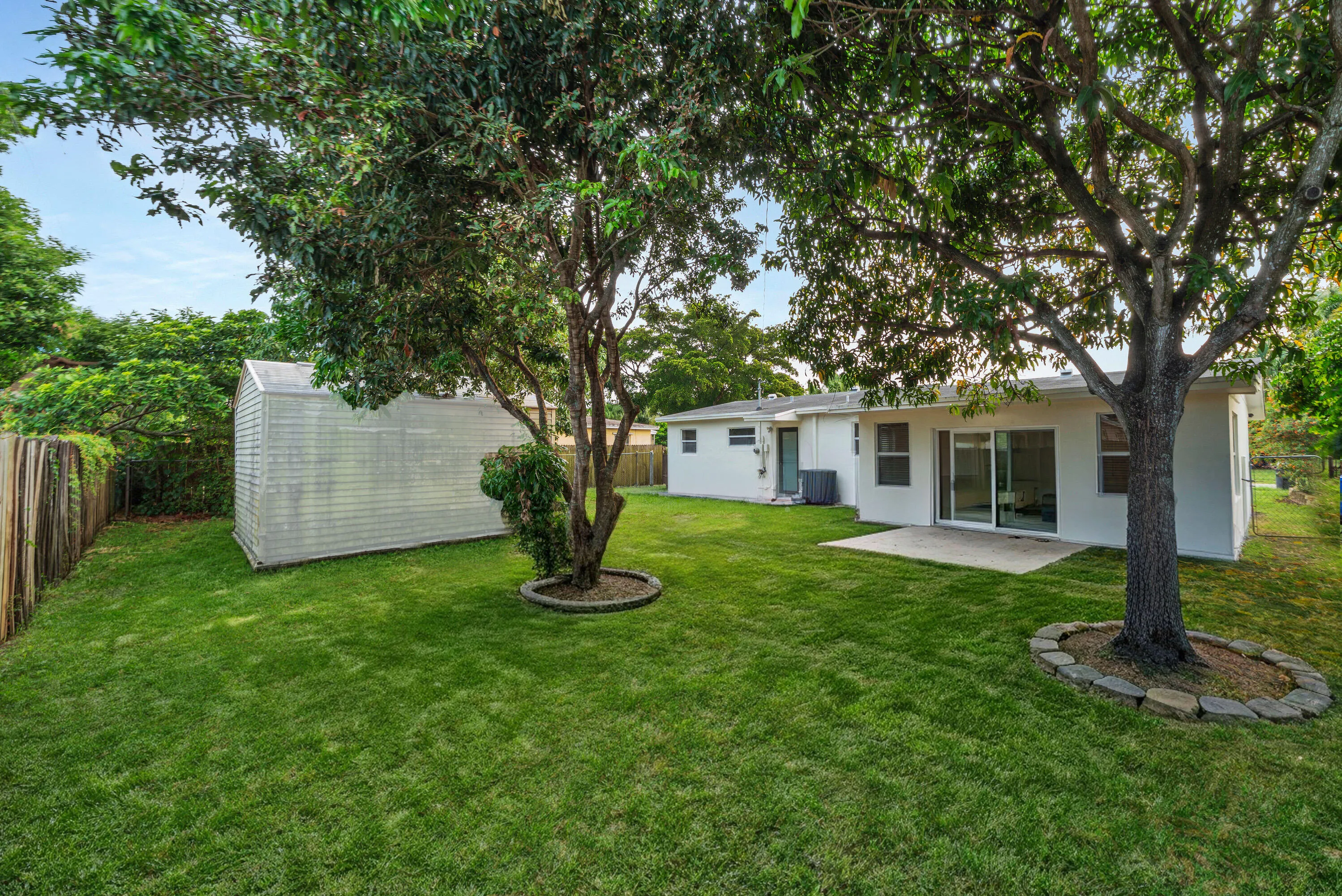 Mature Lychee and Mango Trees (virtually enhanced lawn)