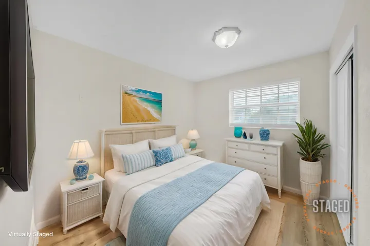 3rd Bedroom with Closet and Large Windows