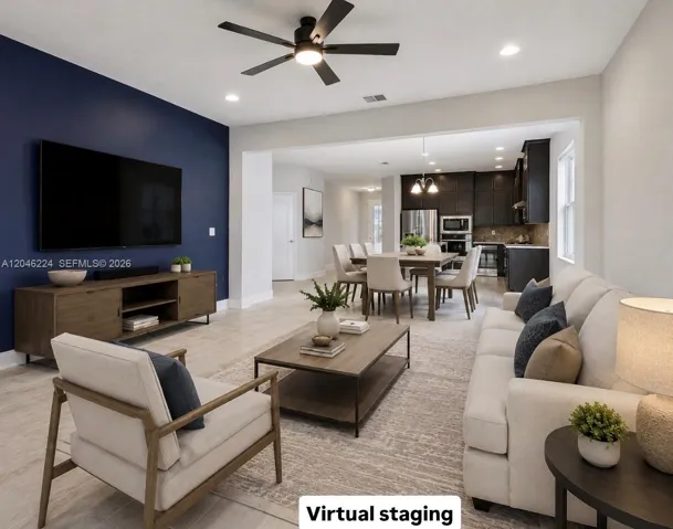 Virtual staging living room