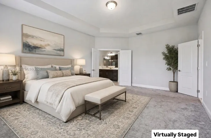 Virtual staging Principle bedroom