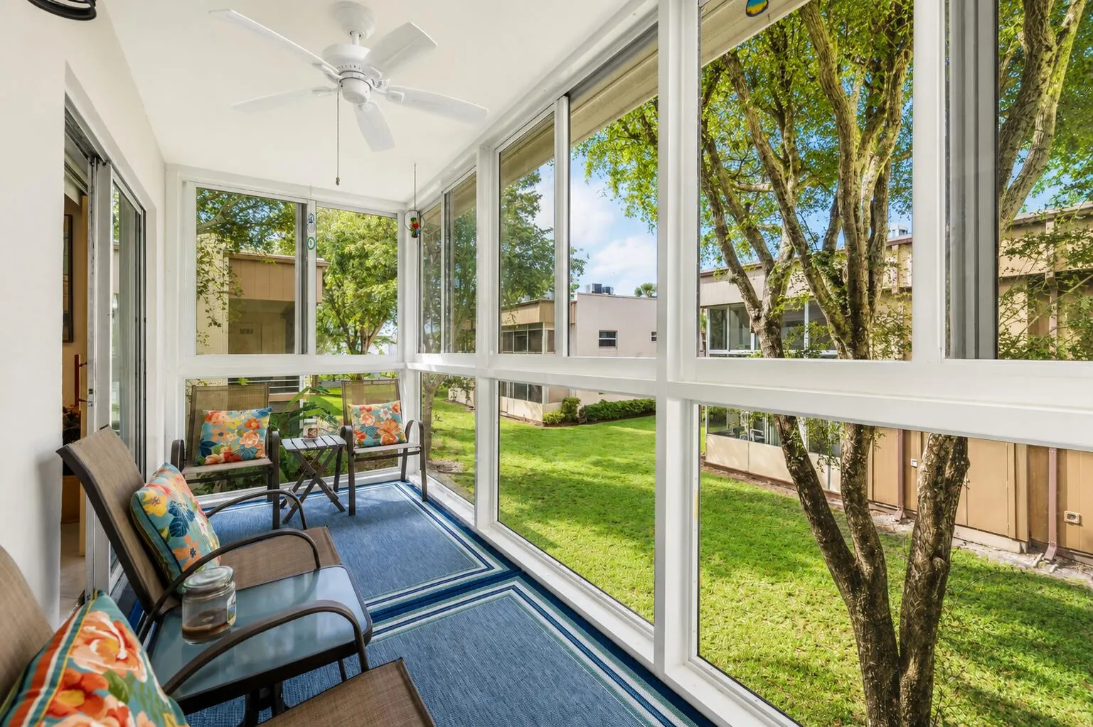 Enclosed Lanai with Garden Views