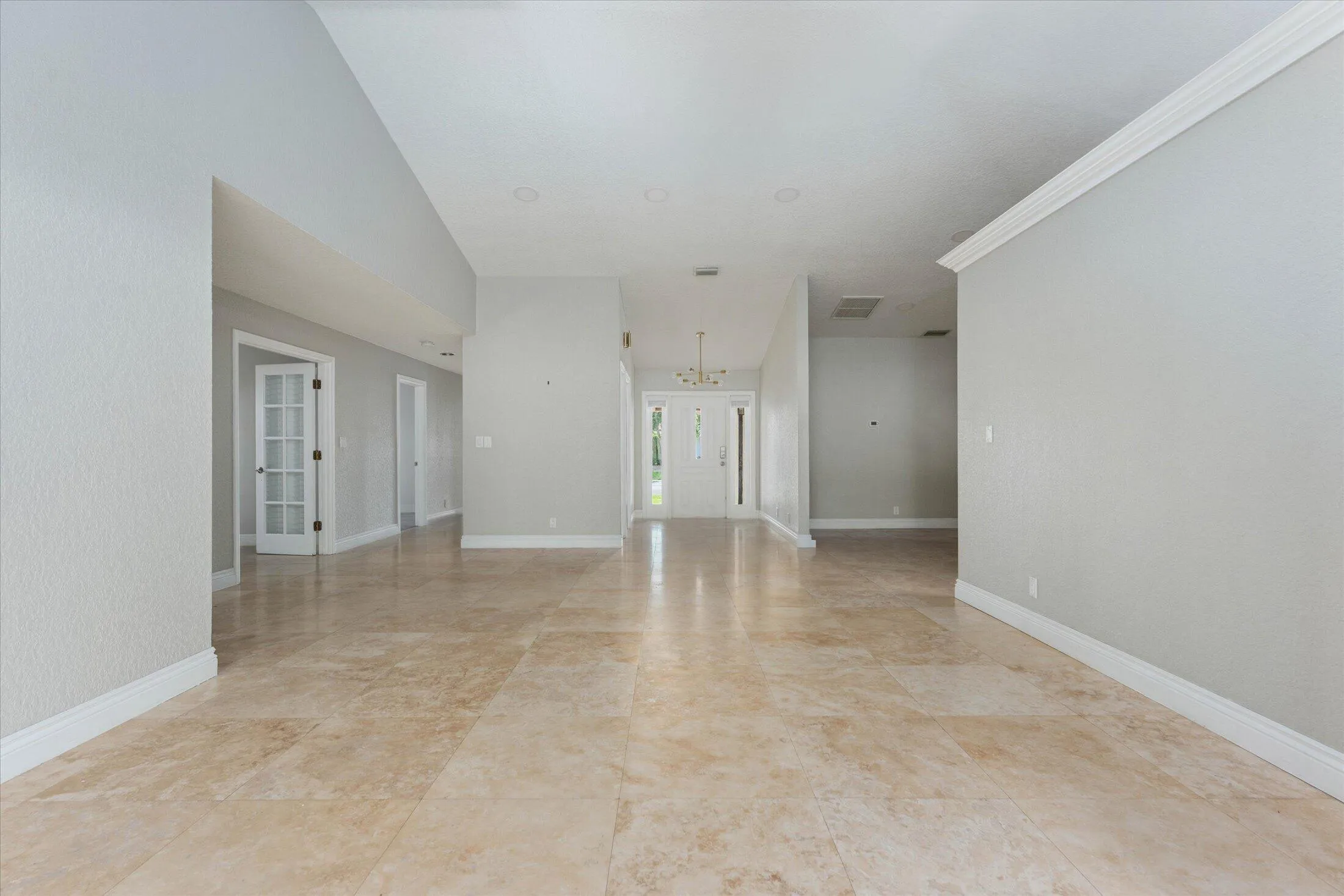 Living Area to Front Door View