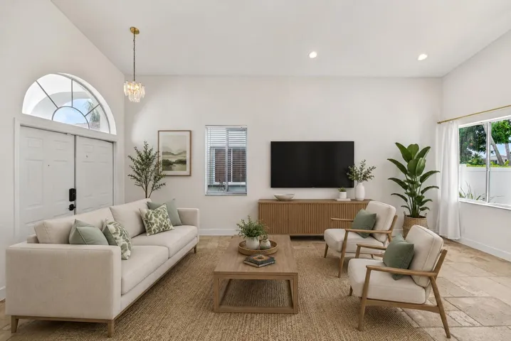 living room virtual staged