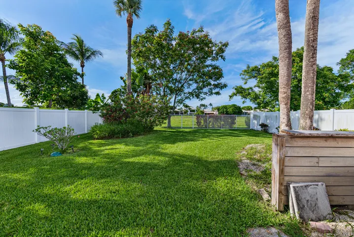 large fenced yard