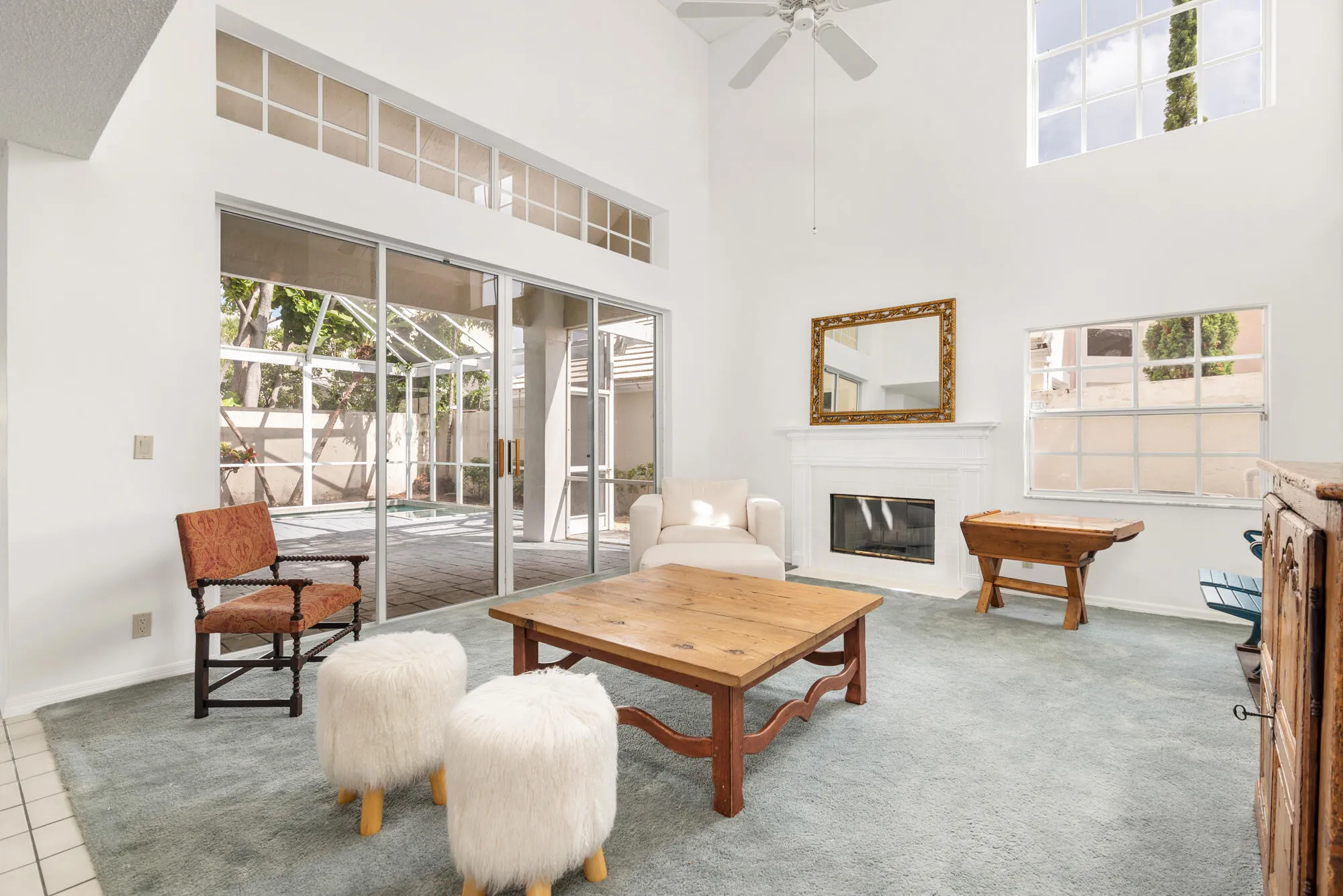 Living Room w/Vaulted Ceiling